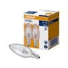 Osram SES Halogen Candle 360lm Clear 28W Light Globe - 2 Pack