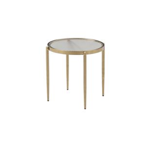 Seek and Ramble Gatsby Table Nest Round Fluted Glass Brushed Gold Bundle