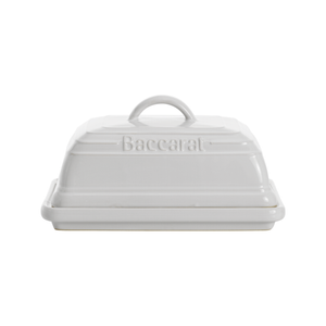 Le Connoisseur Stoneware Butter Dish 16x11.5x8.5cm White Baccarat