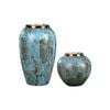 SOGA Home & Living Bundle – Light Blue Ceramic Flower Vases for Elegant Living Room Decor