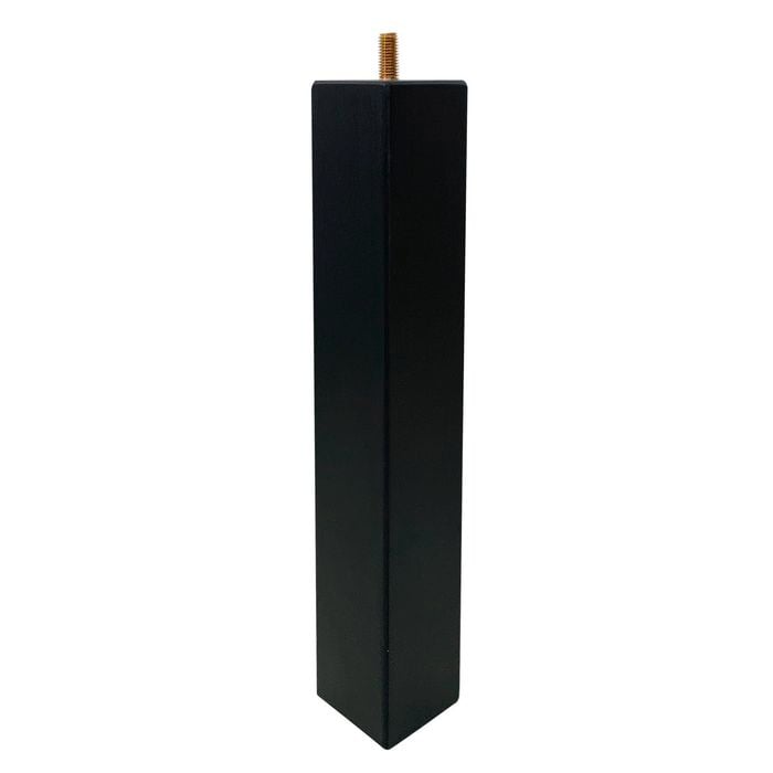 Adoored 53 x 53 x 360mm Black Square Pine Furniture Leg