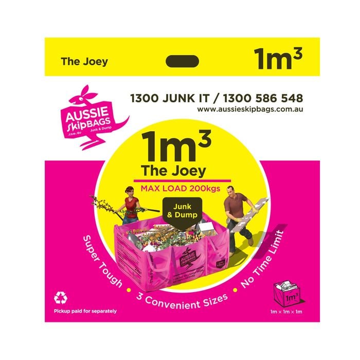 Aussie Skip Bag 1x1x1m Disposable Bag - The Joey 200kg Max