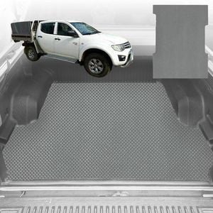 6D Diamond Ute Tub Mat for Mitsubishi Triton Double Cab (ML) 2006-2009 (with Spray On Liner or No Liner) - Grey