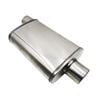 Redback 2-1/2" Performance Muffler Offset/centre - 9" X 4" Oval, 14" Long, Aluminised Steel [str7750-304]