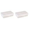 2PK Melii Luxe Snackle Box Food Storage Container w/ 6 Compartments Mini Ivory