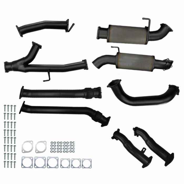 Ignite Exhausts Turbo Back For Toyota Landcruiser 200 Series 4.5l V8 Twin 3" To Single 3.5" Mufflers Only Black Aluminised Steel