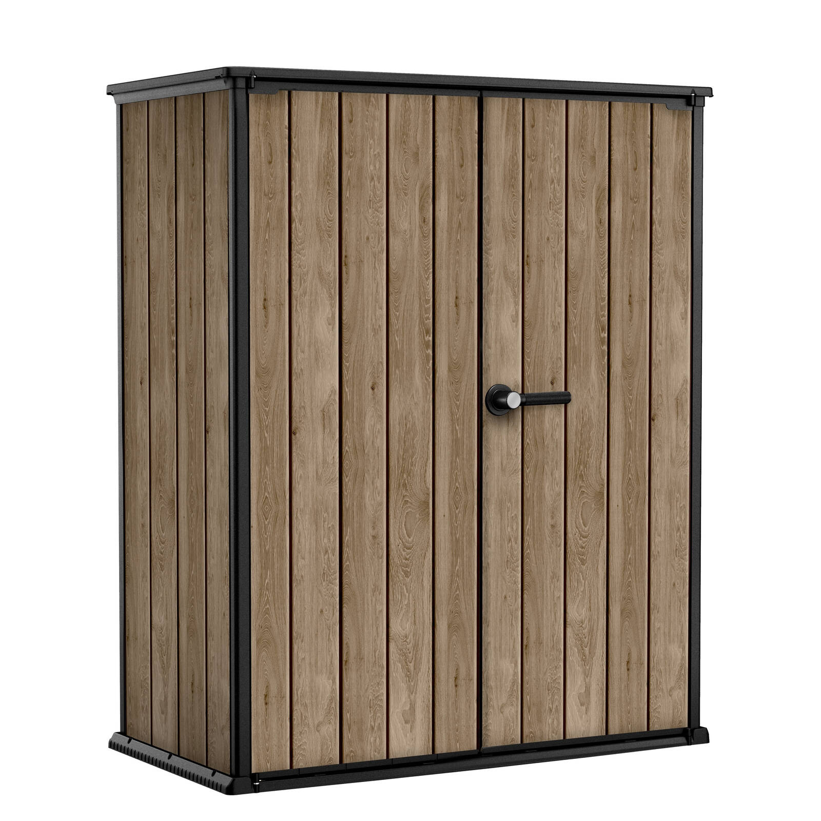 Keter Vertical Ashwood Shed 1.4x0.7x1.7m - Durable Storage