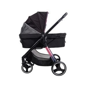 Ibiyaya Retro Luxe Folding Pet Stroller for Pets up to 30kg - Prism Black