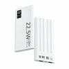 Veloreo 22.5W White Power Bank, 20000mAh Laptop Portable Charger, USB C, Smart Digital Display For Iphone 16, Macbook, Androids