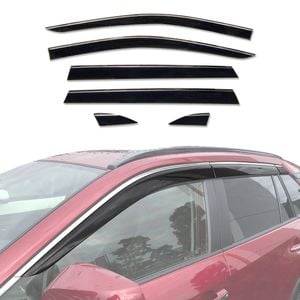 AUSGO Stainless Trim Weather Shields for Toyota RAV4 2019-2026 Weathershields Window Visors Wind Deflectors