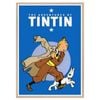 Galrie The Adventures of Tintin Iconic Art Print - Classic Comic Cover Decoration, Wood Frame, A0 84 x 119cm (33 x 47inch)