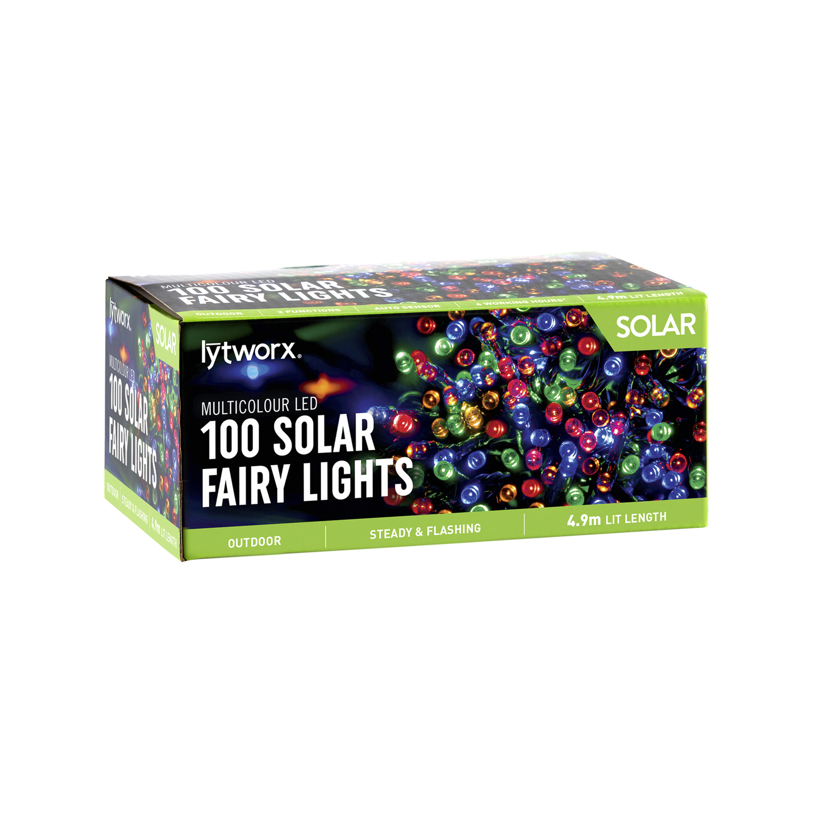 Lytworx 100 Multicolour LED 2 Function Solar Fairy Lights Bunnings Australia