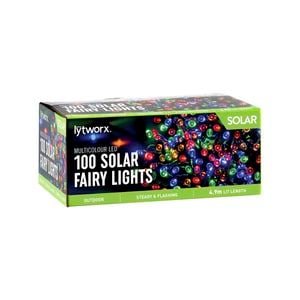 Lytworx 100 Multicolour LED 2 Function Solar Fairy Lights