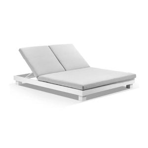 Santorini Aluminium Double Sun Lounge In White