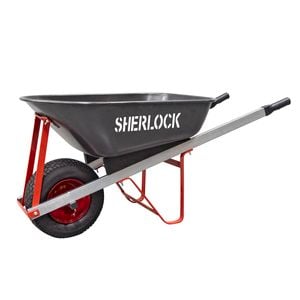 Sherlock 100L Snag Free Steel Tray Extra Wide Wheel Wheelbarrow