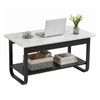 Artiss Coffee Table 2-tier Marble Finish