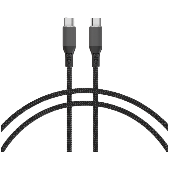 Jackson 1m USB-C To C Braided Cable With Velcro Wrap - 2 Pack