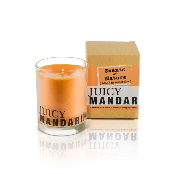Scents Of Nature Juicy Mandarin Soy Candle Scented 240g