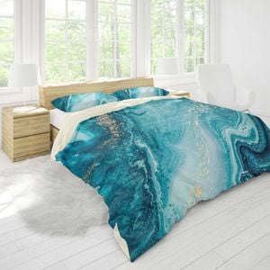 3D Blue Green Marbled  Quilt Cover Set Bedding Set Pillowcases