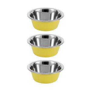 3x Paws And Claws Stainless Steel Cat/Dog Food/Drink Bowl 600ml Assorted