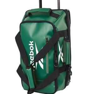 Reebok All Star Cabin 39l Leather Film Soft Shell Trolley Suitcase Luggage Green