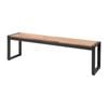Bolero Acacia Wood And Steel Industrial Benches 1600mm (pack Of 2) - Cafe Benches (ds158)