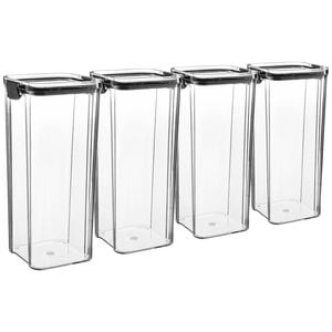 Argon Food Containers - 1.8 Litre - Black - Pack Of 4