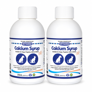Vetsense Calcium Syrup 250mL 2 Pack | 500mL Dog & Cat Supplement