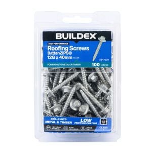 Buildex 12G x 40mm Class 3 BattenZIPS - 100 Pack