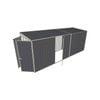 Build-a-Shed 1.5 x 5.2 x 2m Single Hinged Side Door Skillion Shed - Grey