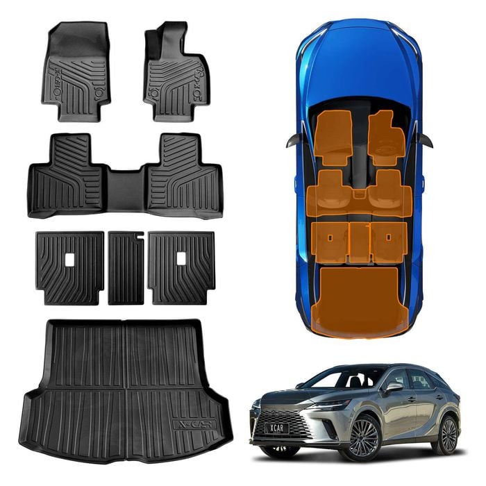 Floor Seat Back Kick Cargo Boot Liner for Lexus RX350 RX350h RX500h 2022-Onwards Luggage Tray Cargo