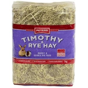 Peters Timothy and Rye Premium Grass Hay Small Animal Food 1kg