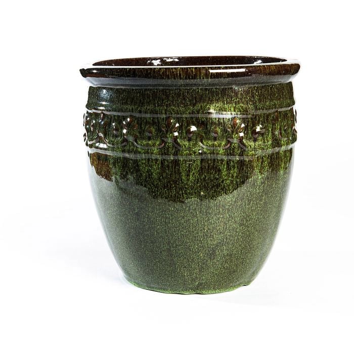 Northcote Pottery 54cm Green Studded Pot