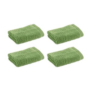 4PK Christy Cirrus Face Washer Combed Cotton 450GSM Fast Drying Apple Green