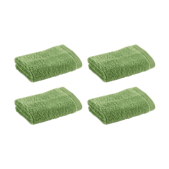 4PK Christy Cirrus Face Washer Combed Cotton 450GSM Fast Drying Apple Green