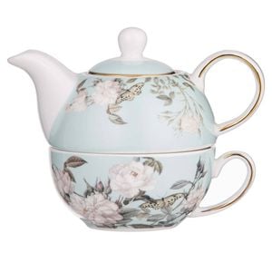 Ashdene Elegant Rose New Bone China 250ml Tea For One - Mint