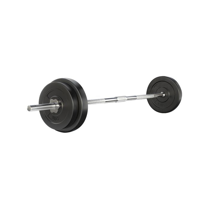 38KG Barbell Weight Set Plates Bar Bench Press 168cm