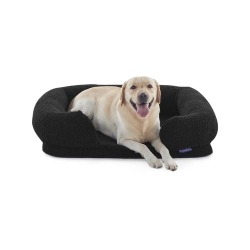 Memory foam dog bed with bolster hotsell