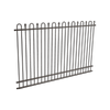ProtectorAl 1201 - 2399 x 1800mm Black Aluminium Loop And Spear Pool Fence Panel With Mid Rail