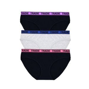 Tradie Ladies Underwear Focus Bikini 3 Pack Size 12