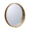 Furb Wooden Wall Mirrors Flat Round Makeup Mirror Bathroom Home Decor 80CM