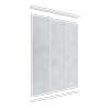 Lugna 2400 x 1201-1800mm Mirror Wardrobe Triple Sliding Doors