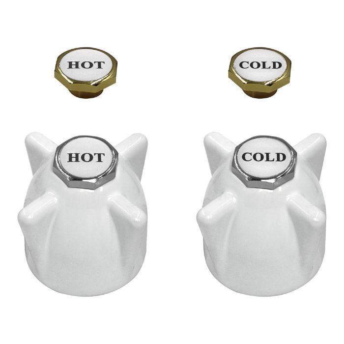 Shaw & Mason White Zinc Die Cast Handles - Pair