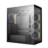 Deepcool Cg580 4f V2 Panoramic Atx Mid-tower Case, 4 X Pre Installed Fans Single Chamber, Support Up To 2x 360mm Radiators, Fron