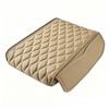 Catzon Car Armrest Cover Leather Cushion With Storage Pocket-brown(l)