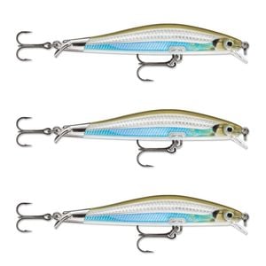 3x Rapala 9cm RipStop Shallow Jerkbait Hard Body Fishing Lure -Moss Back Shiner