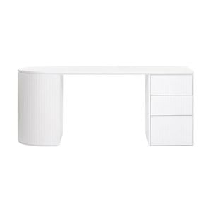 Payton Benjamin Ripple Grand 3 Drawer Rhf Computer Work Desk Table White