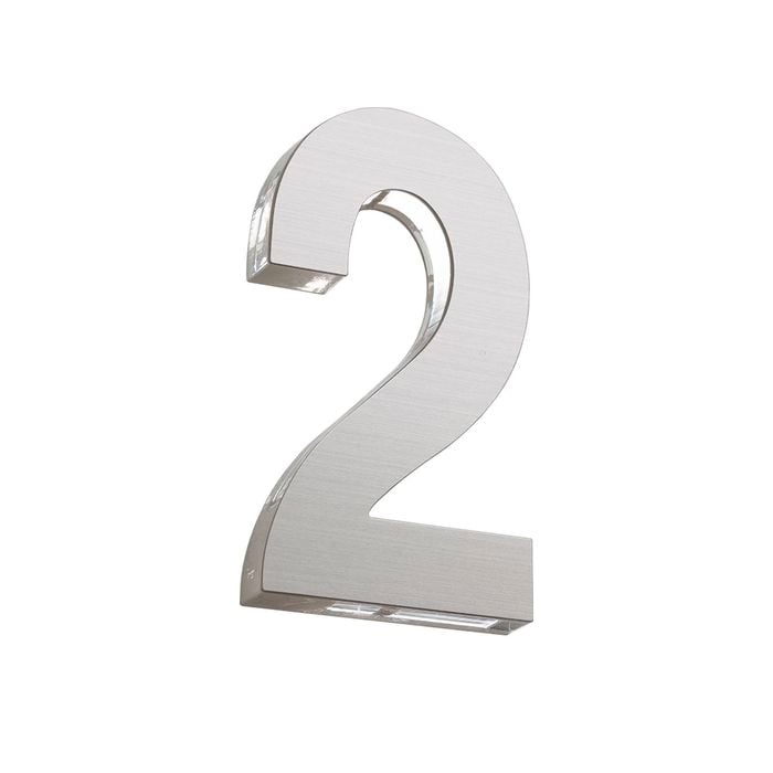Sandleford 120mm 2 Azure Stainless Steel Numeral
