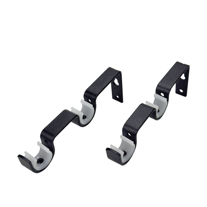 Pillar 16-25mm Black Double Universal Curtain Rod Bracket