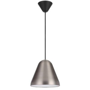 Telbix Hanami Modern Pendant Hanging Lamp Light Metal Plastic Nickel Black Satin